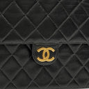 Chanel Small Classic Single Flap Bag Black Quilted Lambskin With 24K Gold-Plated Hardware