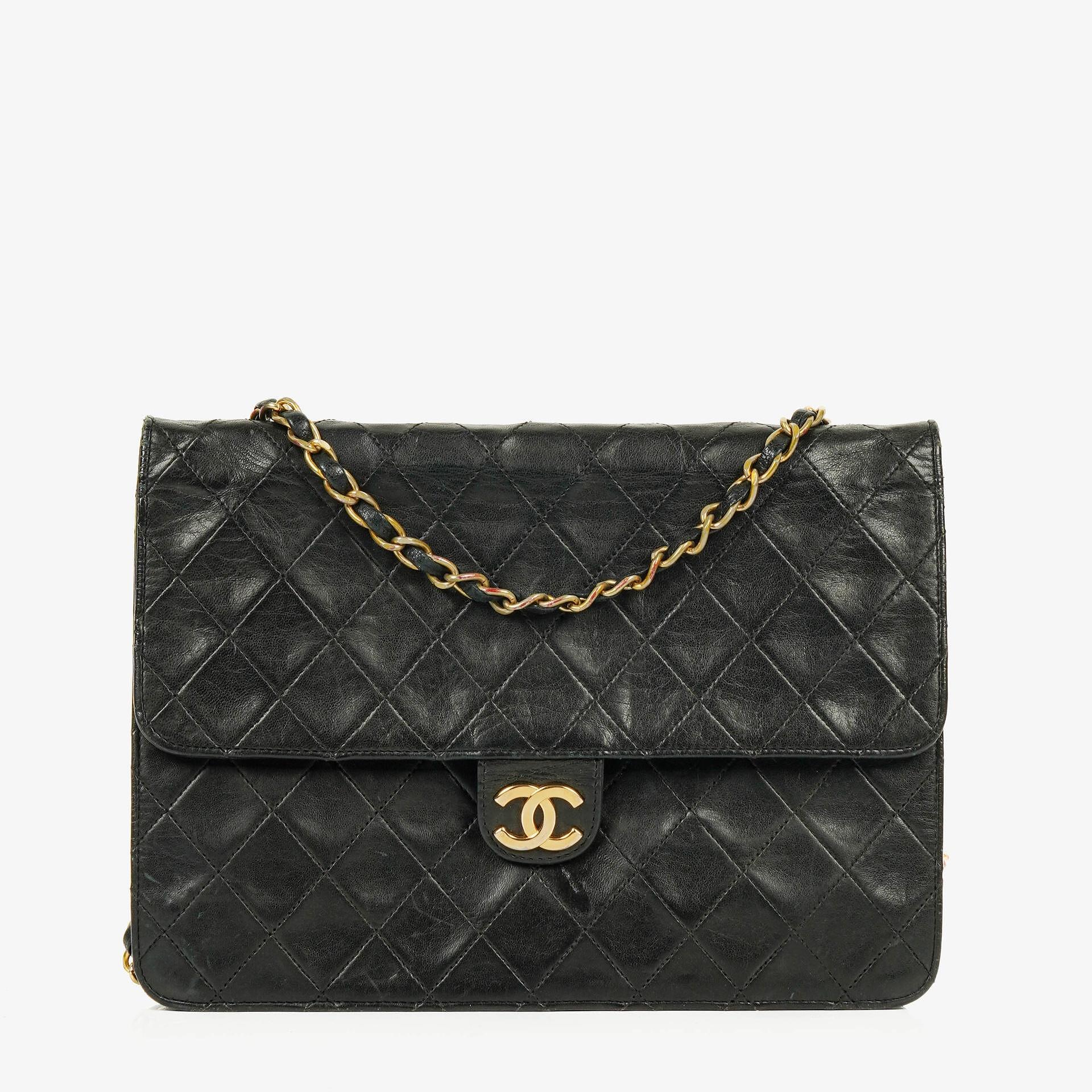 Chanel Small Classic Single Flap Bag Black Quilted Lambskin With 24K Gold-Plated Hardware