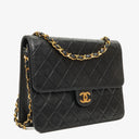 Chanel Small Classic Single Flap Bag Black Quilted Lambskin With 24K Gold-Plated Hardware