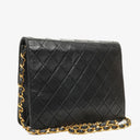 Chanel Small Classic Single Flap Bag Black Quilted Lambskin With 24K Gold-Plated Hardware