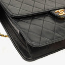 Chanel Small Classic Single Flap Bag Black Quilted Lambskin With 24K Gold-Plated Hardware