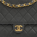 Chanel Small Classic Single Flap Bag Black Quilted Lambskin With 24K Gold-Plated Hardware