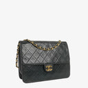 Chanel Small Classic Single Flap Bag Black Quilted Lambskin With 24K Gold-Plated Hardware