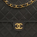 Chanel Small Classic Single Flap Bag Black Quilted Lambskin With 24K Gold-Plated Hardware