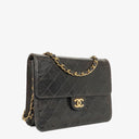 Chanel Small Classic Single Flap Bag In Black Quilted Lambskin With 24K Gold-Plated Hardware