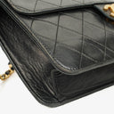 Chanel Small Classic Single Flap Bag In Navy Quilted Lambskin With 24K Gold-Plated Hardware