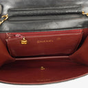Chanel Small Classic Single Flap Bag In Navy Quilted Lambskin With 24K Gold-Plated Hardware