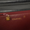 Chanel Small Classic Single Flap Bag In Navy Quilted Lambskin With 24K Gold-Plated Hardware