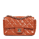 Chanel Small Classic Single Flap Bag Quilted Patent Leather With Silver-Tone Hardware