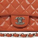 Chanel Small Classic Single Flap Bag Quilted Patent Leather With Silver-Tone Hardware