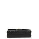Chanel Small Classic Vintage Black Quilted Lambskin Double Flap Bag With 24K Gold-Plated Hardware