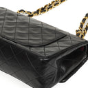 Chanel Small Classic Vintage Black Quilted Lambskin Double Flap Bag With 24K Gold-Plated Hardware