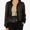 Chanel Small Classic Vintage Black Quilted Lambskin Double Flap Bag With 24K Gold-Plated Hardware