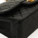 Chanel Small Classic Vintage Black Quilted Lambskin Double Flap Bag With 24K Gold-Plated Hardware