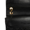 Chanel Small Classic Vintage Black Quilted Lambskin Double Flap Bag With 24K Gold-Plated Hardware