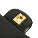 Chanel Small Classic Vintage Black Quilted Lambskin Double Flap Bag With 24K Gold-Plated Hardware