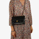 Chanel Small Classic Vintage Black Quilted Lambskin Double Flap Bag With 24K Gold-Plated Hardware
