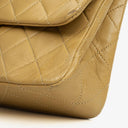 Chanel Small Classic Vintage Double Flap Bag Beige Quilted Lambskin 24K Gold-Plated Hardware