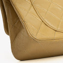 Chanel Small Classic Vintage Double Flap Bag Beige Quilted Lambskin 24K Gold-Plated Hardware