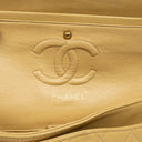 Chanel Small Classic Vintage Double Flap Bag Beige Quilted Lambskin 24K Gold-Plated Hardware