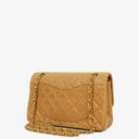Chanel Small Classic Vintage Double Flap Bag Beige Quilted Lambskin 24K Gold-Plated Hardware