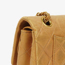 Chanel Small Classic Vintage Double Flap Bag Beige Quilted Lambskin 24K Gold-Plated Hardware