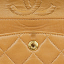 Chanel Small Classic Vintage Double Flap Bag Beige Quilted Lambskin 24K Gold-Plated Hardware