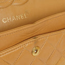 Chanel Small Classic Vintage Double Flap Bag Beige Quilted Lambskin 24K Gold-Plated Hardware