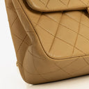 Chanel Small Classic Vintage Double Flap Bag Beige Quilted Lambskin 24K Gold-Plated Hardware