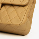 Chanel Small Classic Vintage Double Flap Bag Beige Quilted Lambskin 24K Gold-Plated Hardware