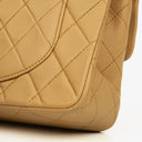 Chanel Small Classic Vintage Double Flap Bag Beige Quilted Lambskin 24K Gold-Plated Hardware