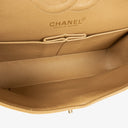 Chanel Small Classic Vintage Double Flap Bag Beige Quilted Lambskin 24K Gold-Plated Hardware