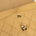 Chanel Small Classic Vintage Double Flap Bag Beige Quilted Lambskin 24K Gold-Plated Hardware