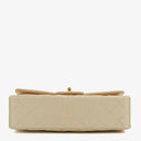 Chanel Small Classic Vintage Double Flap Bag Beige Satin 24K Gold-Plated Hardware