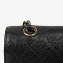 Chanel Small Classic Vintage Double Flap Bag Black Quilted Caviar With Silver-Tone Hardware