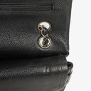 Chanel Small Classic Vintage Double Flap Bag Black Quilted Caviar With Silver-Tone Hardware