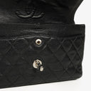 Chanel Small Classic Vintage Double Flap Bag Black Quilted Caviar With Silver-Tone Hardware