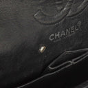 Chanel Small Classic Vintage Double Flap Bag Black Quilted Caviar With Silver-Tone Hardware