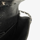 Chanel Small Classic Vintage Double Flap Bag Black Quilted Caviar With Silver-Tone Hardware