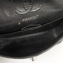 Chanel Small Classic Vintage Double Flap Bag Black Quilted Caviar With Silver-Tone Hardware