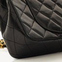 Chanel Small Classic Vintage Double Flap Bag Black Quilted Lambskin 24K Gold-Plated Hardware, 1989-1991