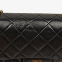Chanel Small Classic Vintage Double Flap Bag Black Quilted Lambskin 24K Gold-Plated Hardware, 1989-1991