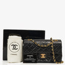 Chanel Small Classic Vintage Double Flap Bag Black Quilted Lambskin 24K Gold-Plated Hardware, 1989-1991