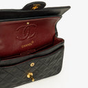 Chanel Small Classic Vintage Double Flap Bag Black Quilted Lambskin 24K Gold-Plated Hardware