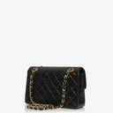 Chanel Small Classic Vintage Double Flap Bag Black Quilted Lambskin With 24K Gold-Plated Hardware