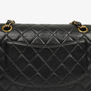 Chanel Small Classic Vintage Double Flap Bag Black Quilted Lambskin With 24K Gold-Plated Hardware
