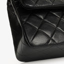 Chanel Small Classic Vintage Double Flap Bag Black Quilted Lambskin With 24K Gold-Plated Hardware