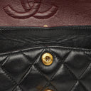 Chanel Small Classic Vintage Double Flap Bag Black Quilted Lambskin With 24K Gold-Plated Hardware