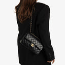 Chanel Small Classic Vintage Double Flap Bag Black Quilted Lambskin With 24K Gold-Plated Hardware