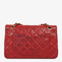 Chanel Small Classic Vintage Double Flap Bag Red Quilted Lambskin 24K Gold-Plated Hardware